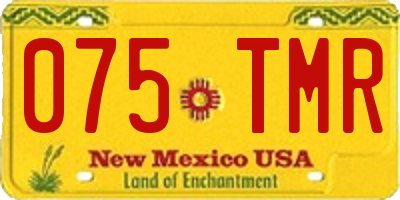 NM license plate 075TMR