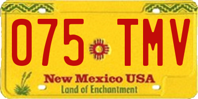 NM license plate 075TMV