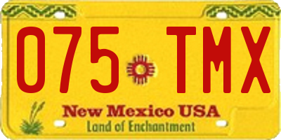 NM license plate 075TMX