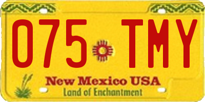 NM license plate 075TMY
