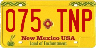 NM license plate 075TNP