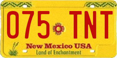 NM license plate 075TNT