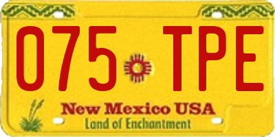 NM license plate 075TPE