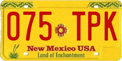 NM license plate 075TPK