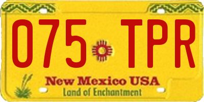 NM license plate 075TPR