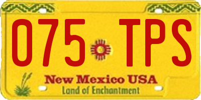 NM license plate 075TPS