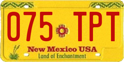 NM license plate 075TPT