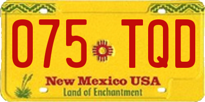 NM license plate 075TQD
