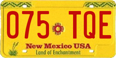 NM license plate 075TQE