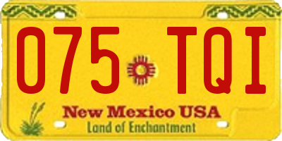 NM license plate 075TQI