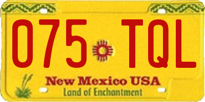 NM license plate 075TQL