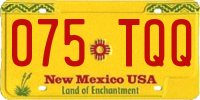 NM license plate 075TQQ