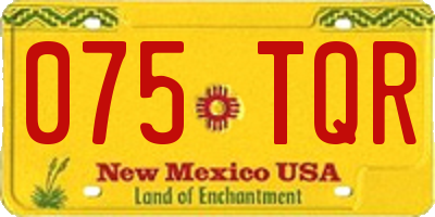 NM license plate 075TQR