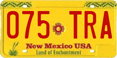 NM license plate 075TRA