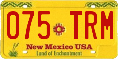 NM license plate 075TRM