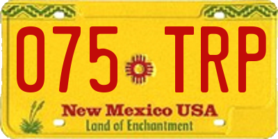 NM license plate 075TRP