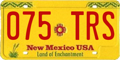 NM license plate 075TRS