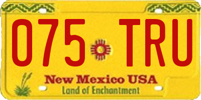 NM license plate 075TRU