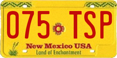 NM license plate 075TSP