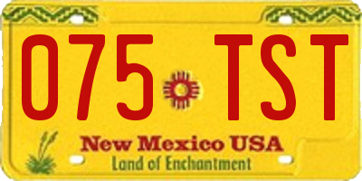 NM license plate 075TST