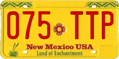 NM license plate 075TTP