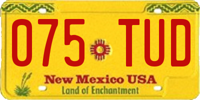 NM license plate 075TUD