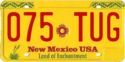 NM license plate 075TUG