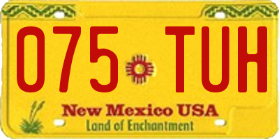 NM license plate 075TUH