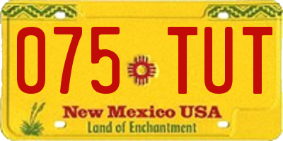 NM license plate 075TUT
