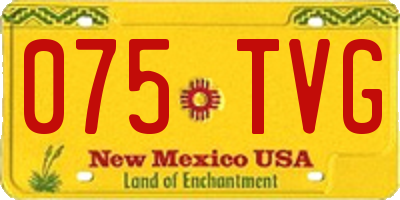 NM license plate 075TVG