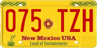 NM license plate 075TZH