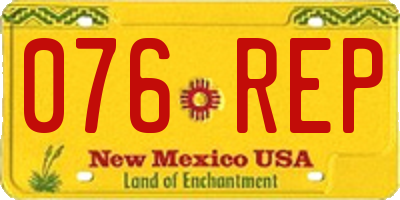 NM license plate 076REP