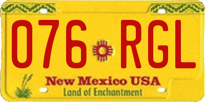 NM license plate 076RGL