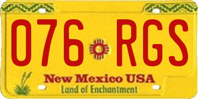 NM license plate 076RGS