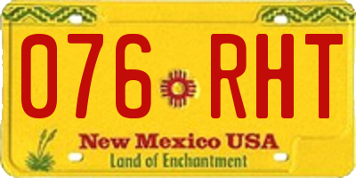 NM license plate 076RHT