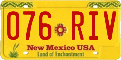 NM license plate 076RIV