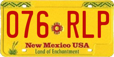 NM license plate 076RLP