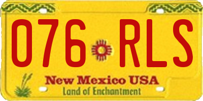 NM license plate 076RLS
