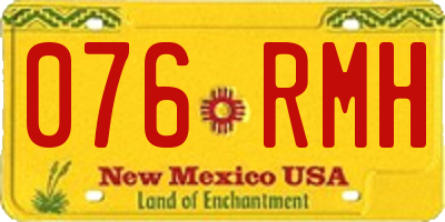 NM license plate 076RMH