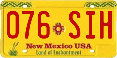 NM license plate 076SIH
