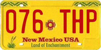 NM license plate 076THP