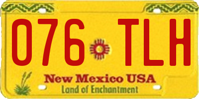 NM license plate 076TLH