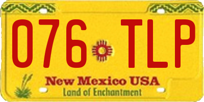 NM license plate 076TLP