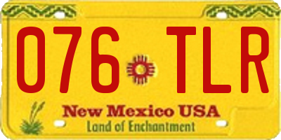 NM license plate 076TLR