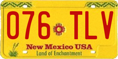 NM license plate 076TLV