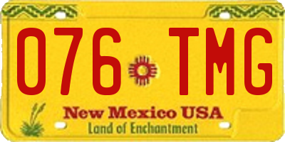 NM license plate 076TMG