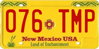 NM license plate 076TMP