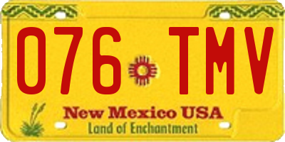 NM license plate 076TMV