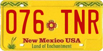 NM license plate 076TNR