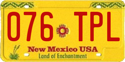 NM license plate 076TPL